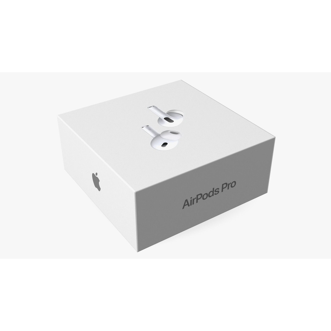 Box AirPods Pro 3D Model – High-Quality Cardboard Packaging Asset, FBX, OBJ - View 10