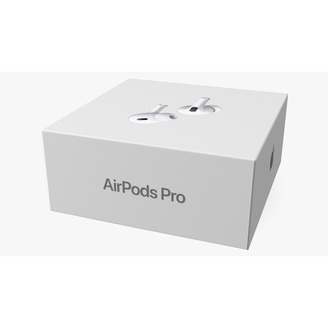Box AirPods Pro 3D Model – High-Quality Cardboard Packaging Asset, FBX, OBJ - View 11