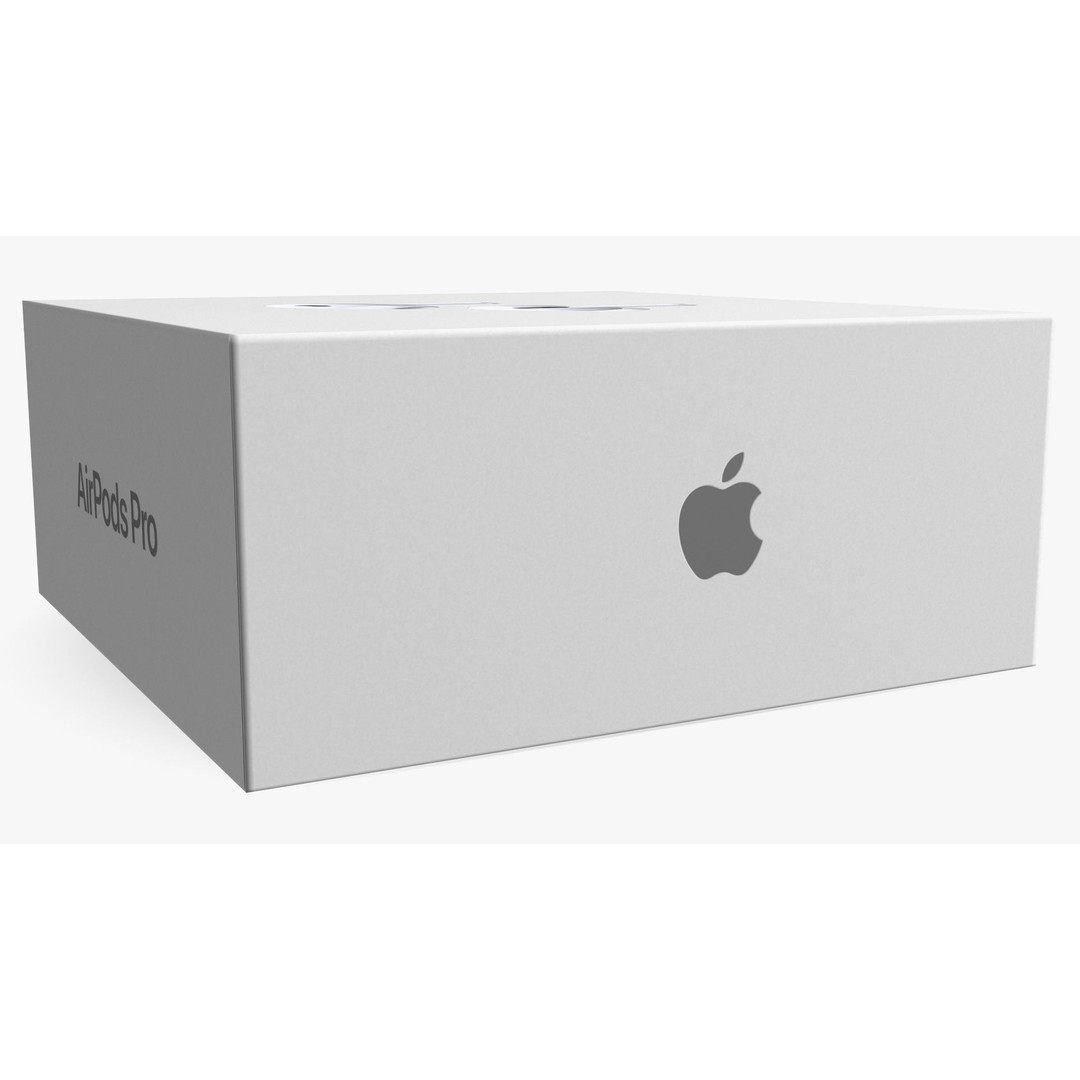 Box AirPods Pro 3D Model – High-Quality Cardboard Packaging Asset, FBX, OBJ - View 12