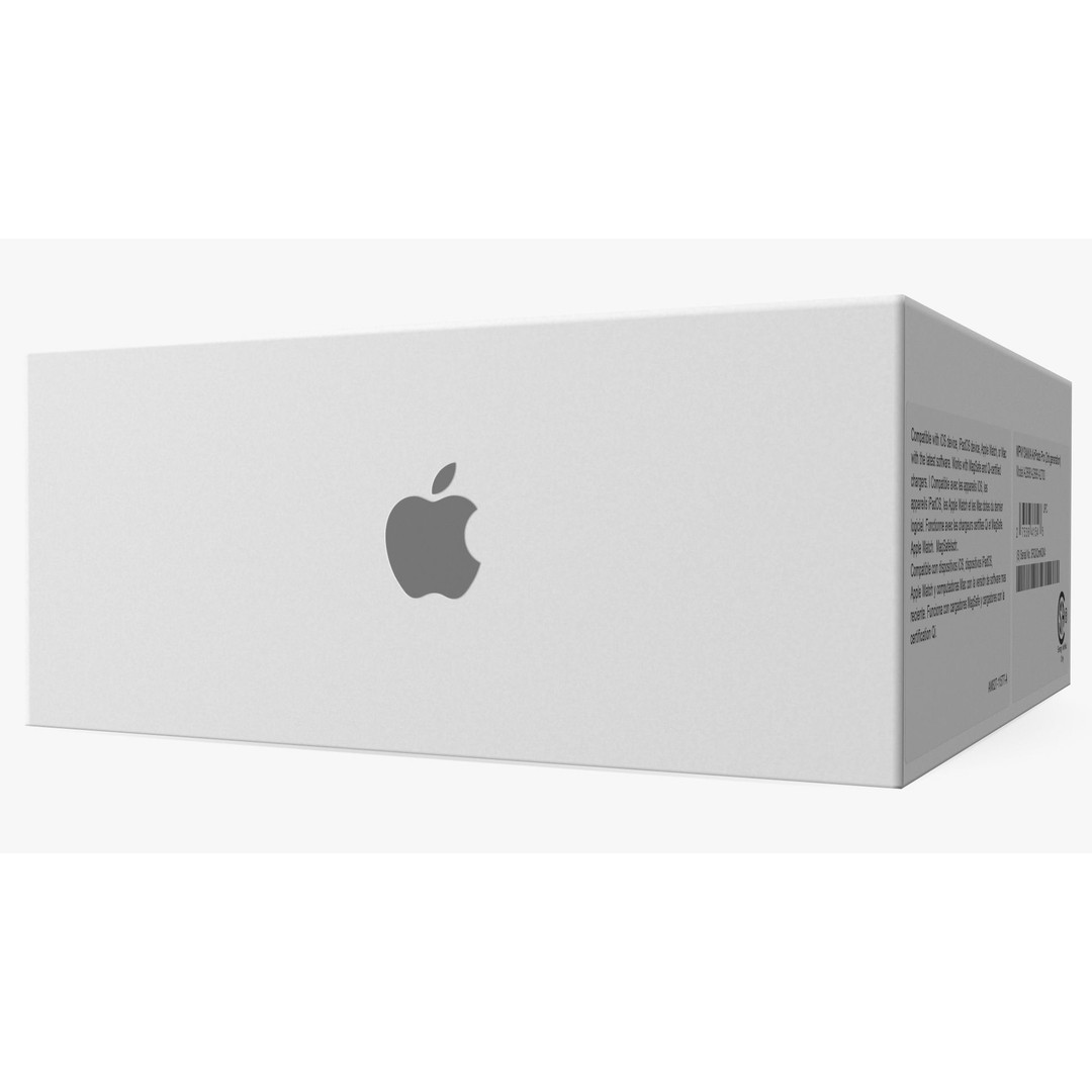 Box AirPods Pro 3D Model – High-Quality Cardboard Packaging Asset, FBX, OBJ - View 13