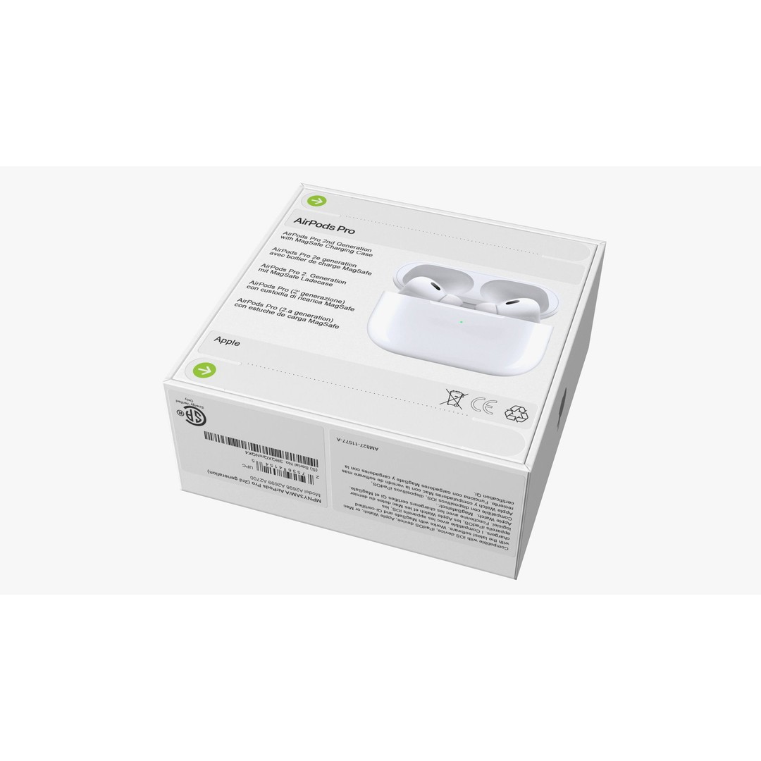 Box AirPods Pro 3D Model – High-Quality Cardboard Packaging Asset, FBX, OBJ - View 15