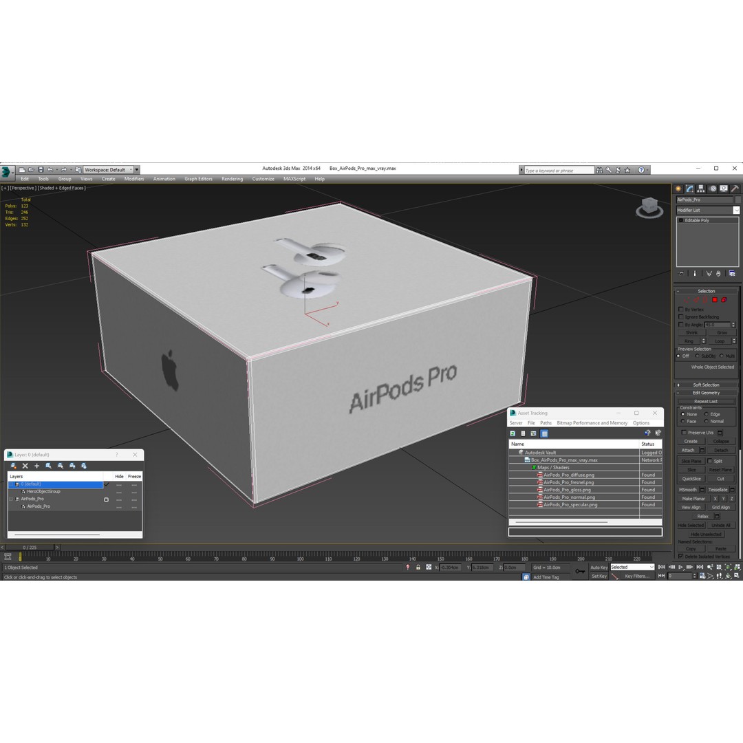 Box AirPods Pro 3D Model – High-Quality Cardboard Packaging Asset, FBX, OBJ - View 20