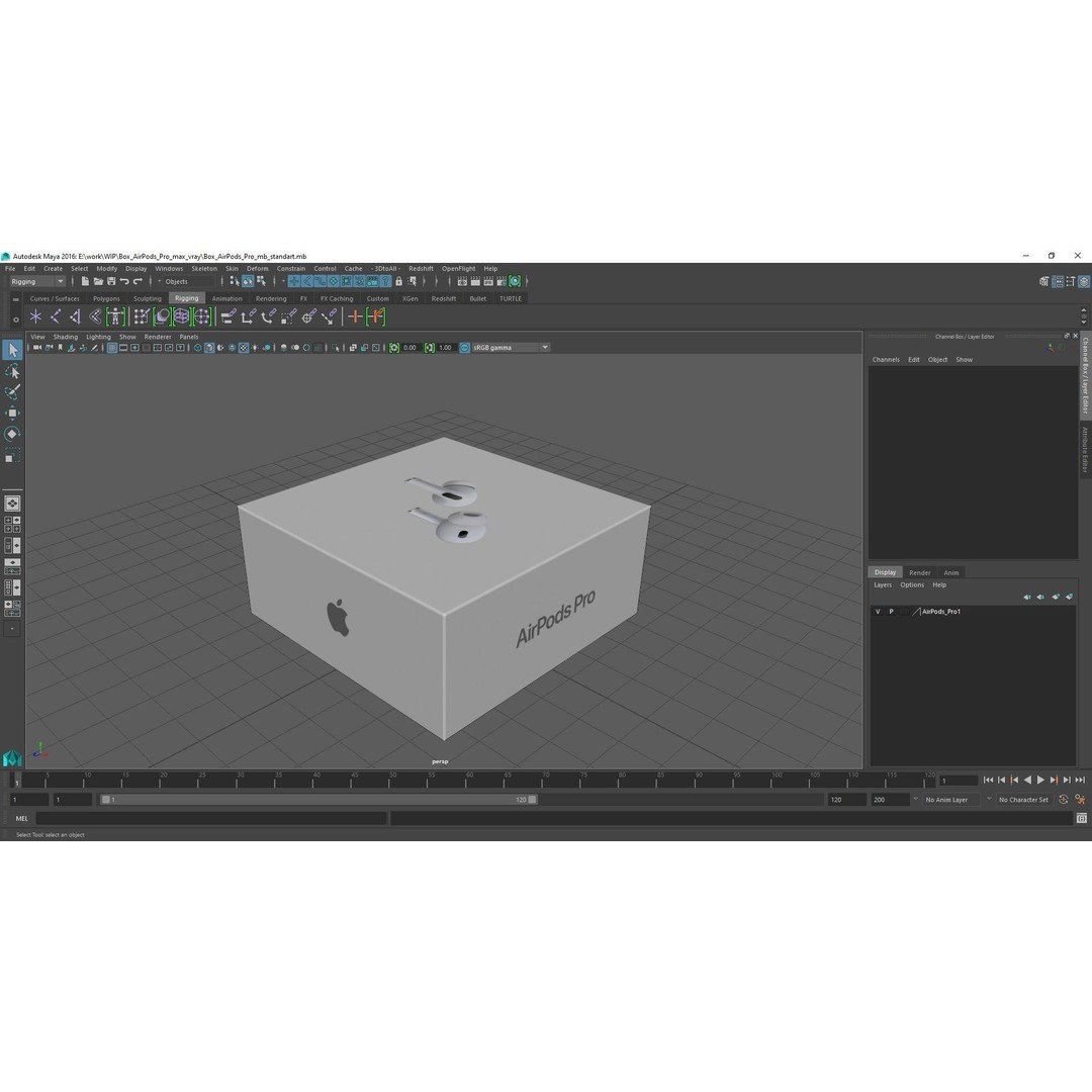 Box AirPods Pro 3D Model – High-Quality Cardboard Packaging Asset, FBX, OBJ - View 24