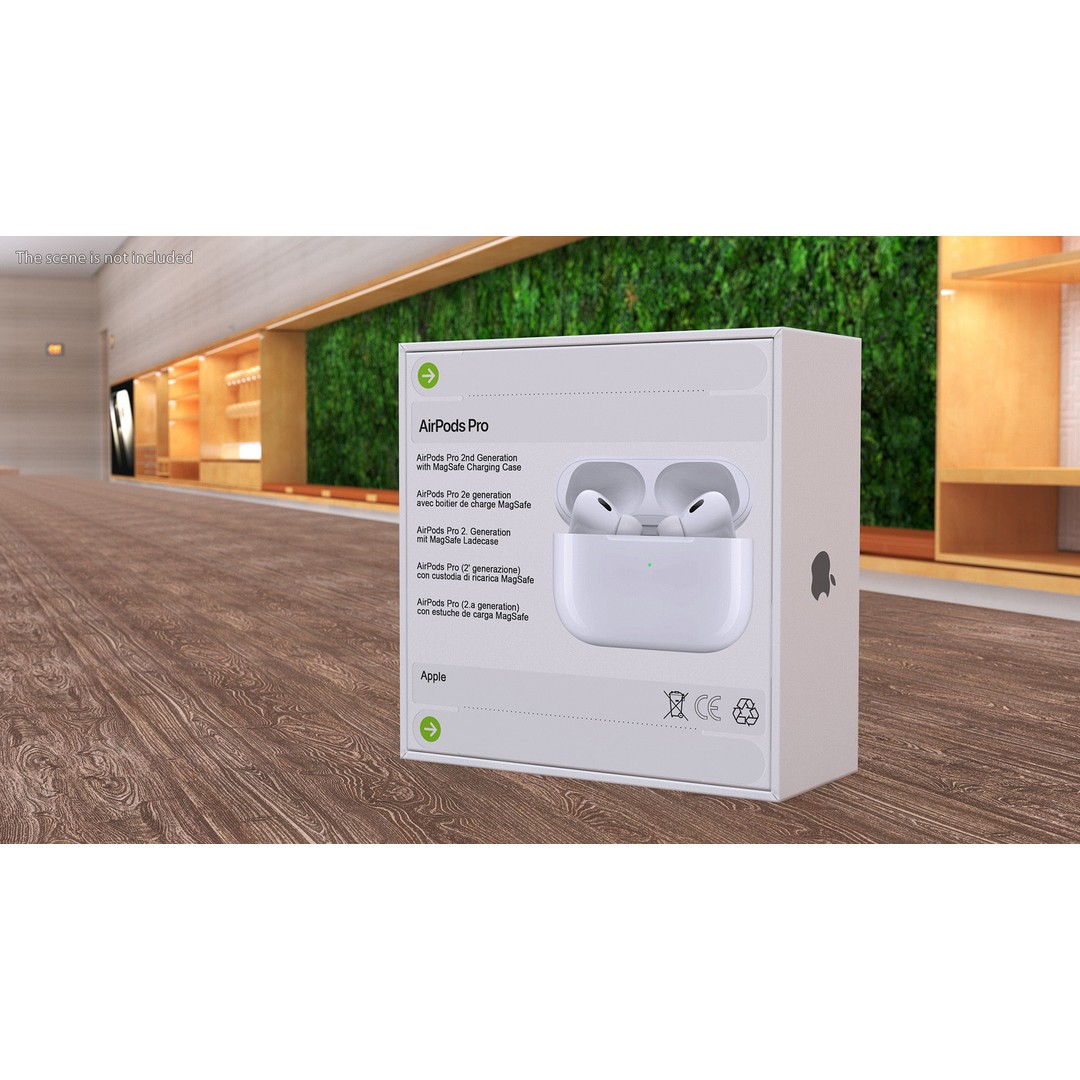 Box AirPods Pro 3D Model – High-Quality Cardboard Packaging Asset, FBX, OBJ - View 5