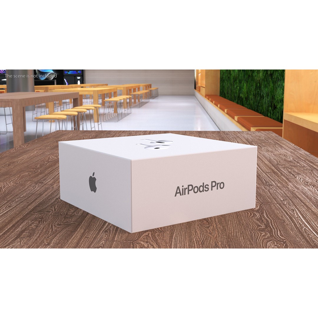 Box AirPods Pro 3D Model – High-Quality Cardboard Packaging Asset, FBX, OBJ - View 7