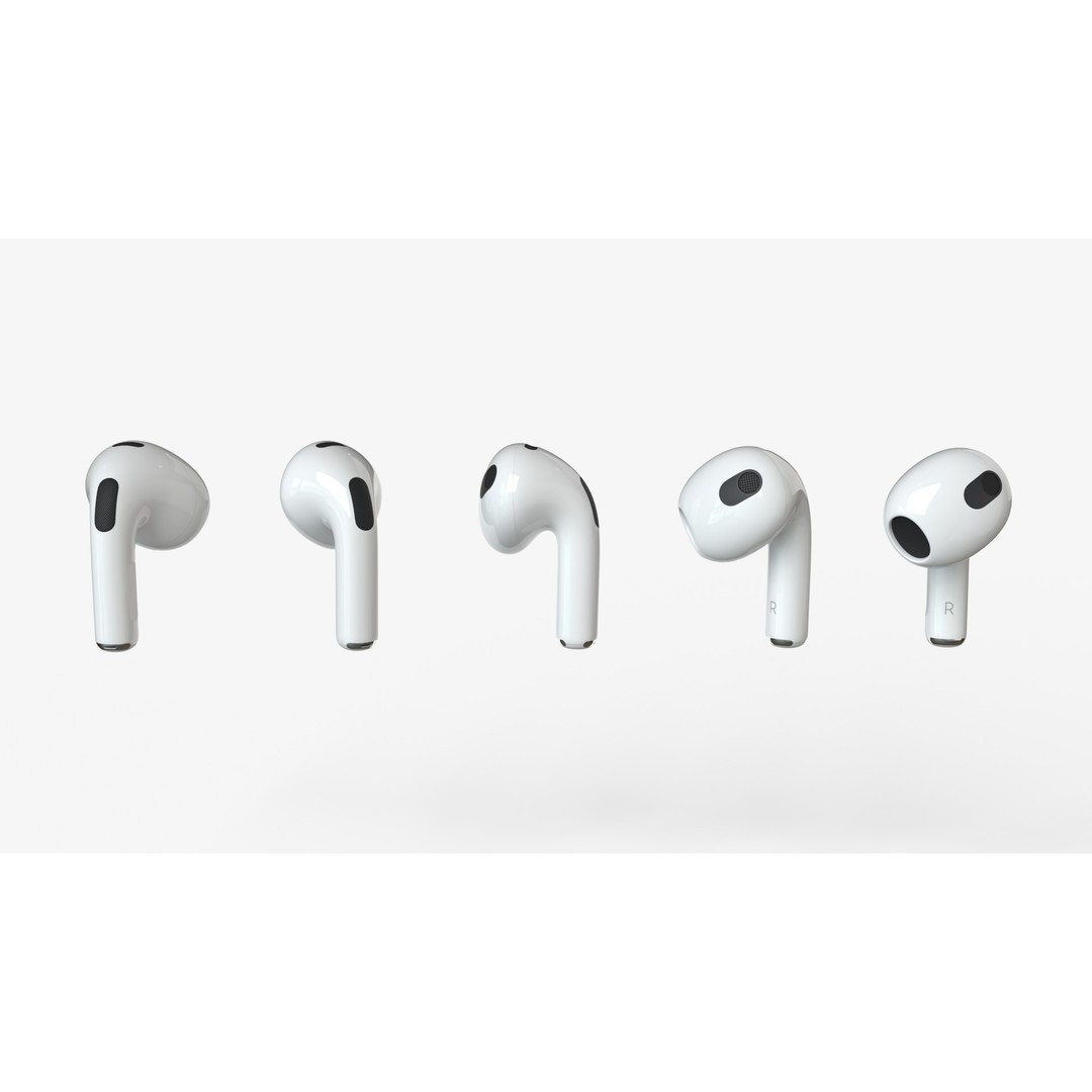Apple AirPods 3D Model – High Poly PBR Textures, FBX & OBJ Formats - View 3