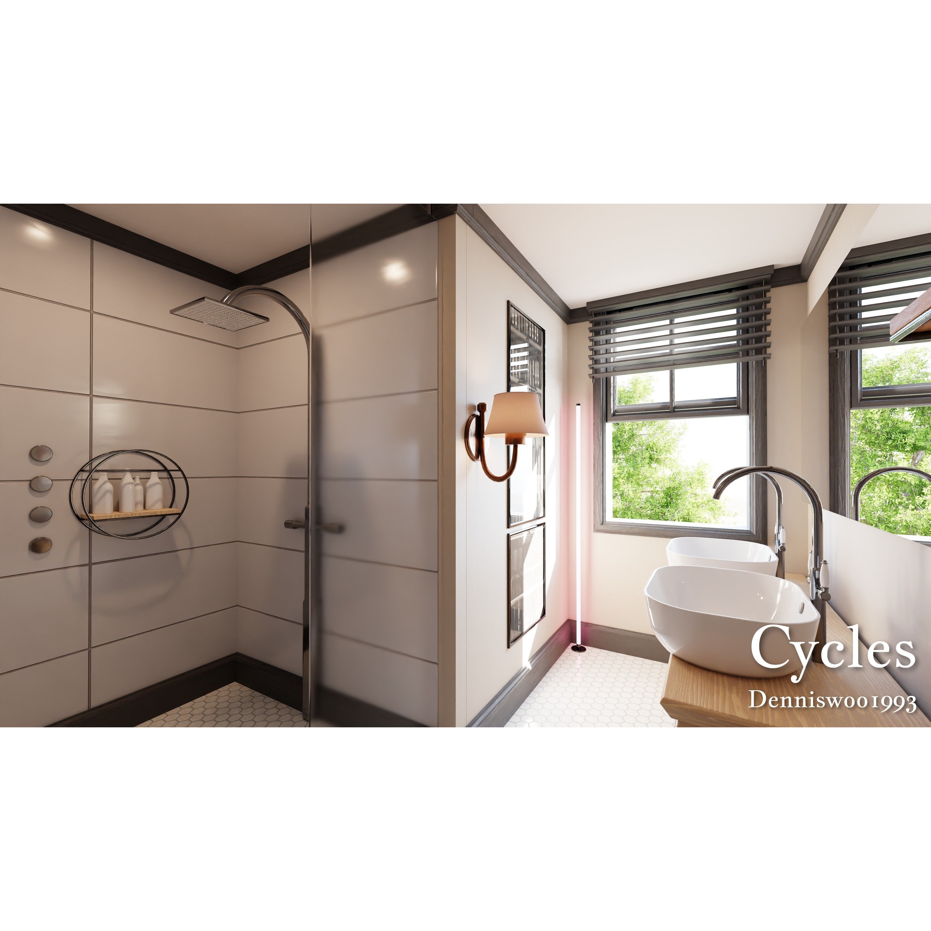 SHC Modular Classic American House - Low-Poly Game-Ready 3D Model - View 17