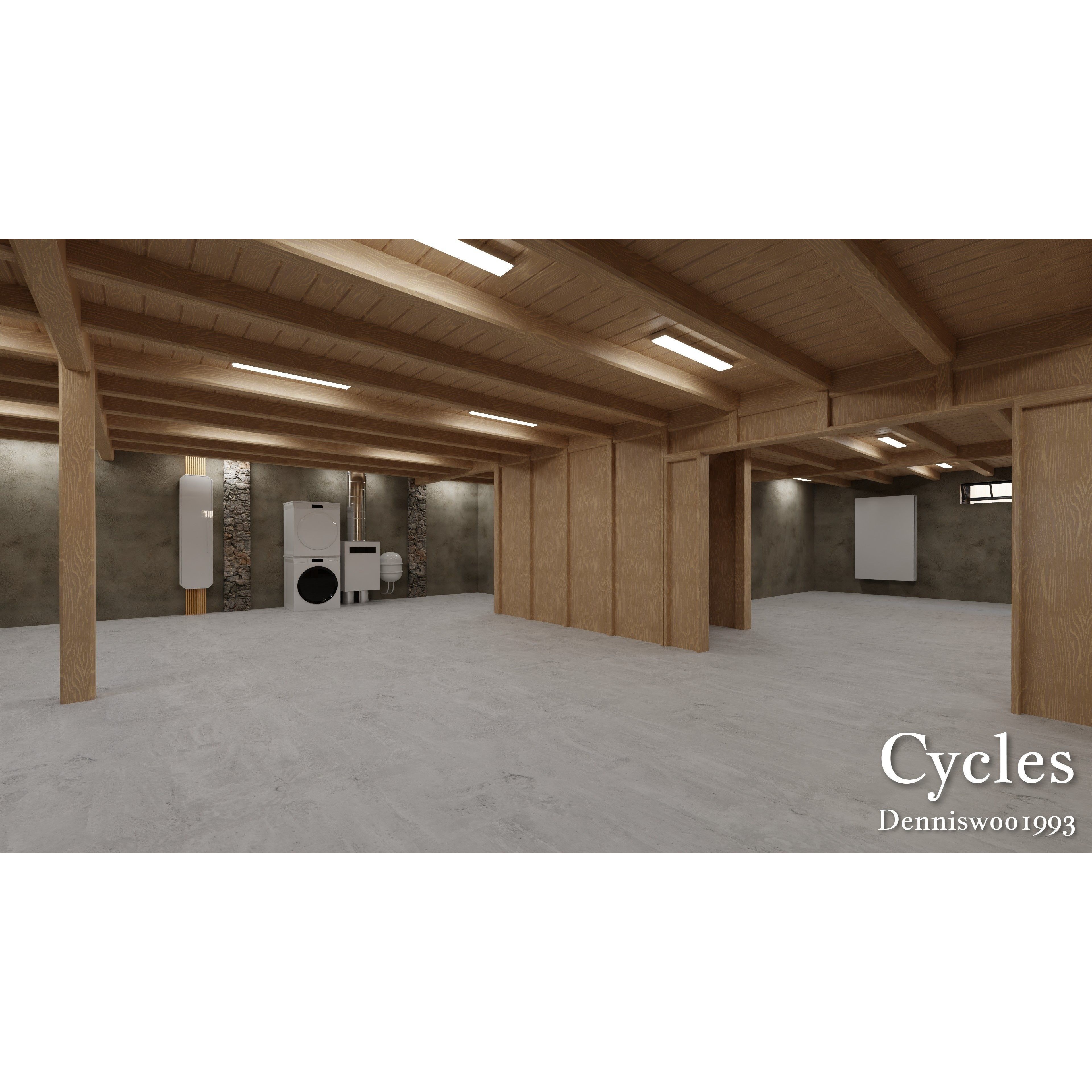 SHC Modular Classic American House - Low-Poly Game-Ready 3D Model - View 21