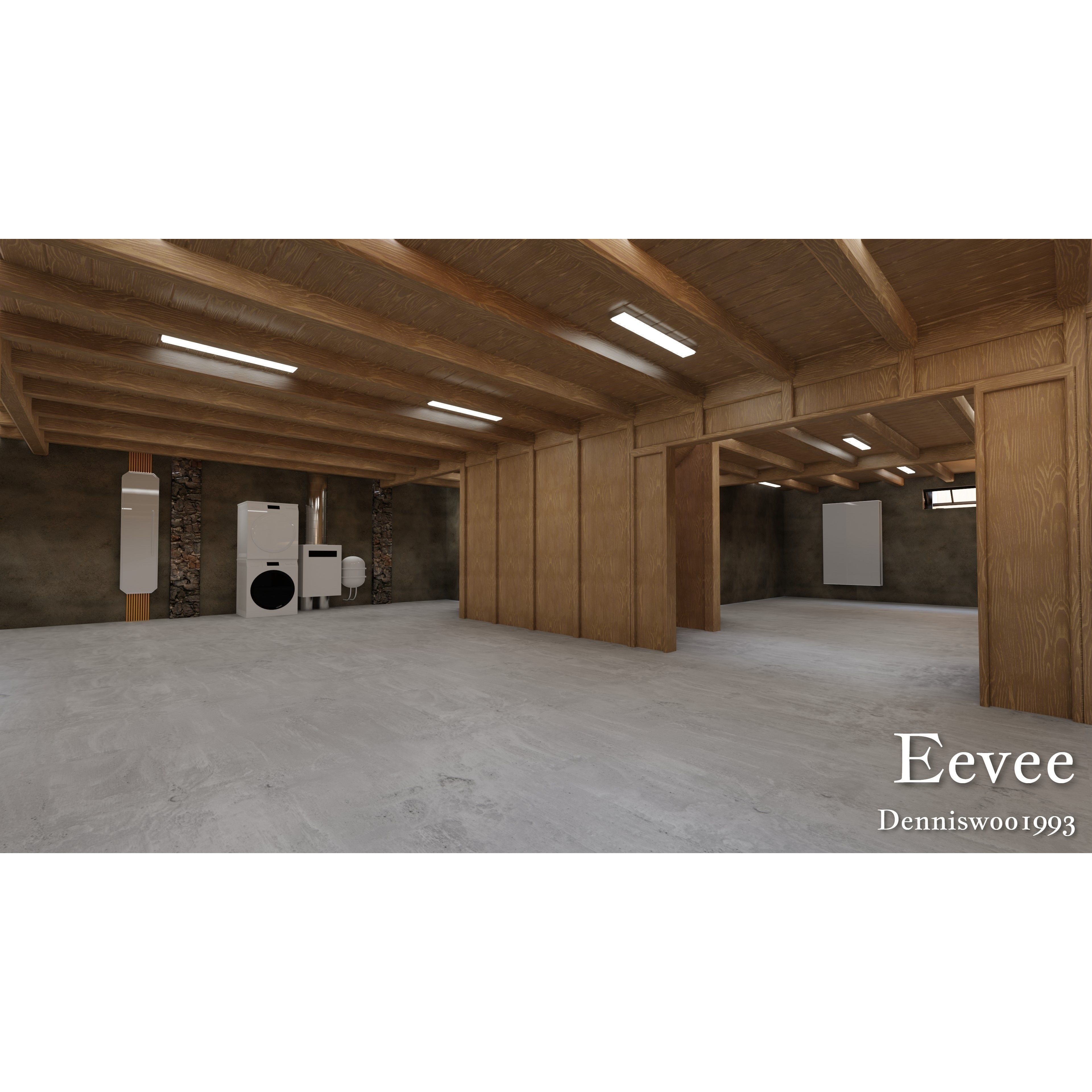 SHC Modular Classic American House - Low-Poly Game-Ready 3D Model - View 35