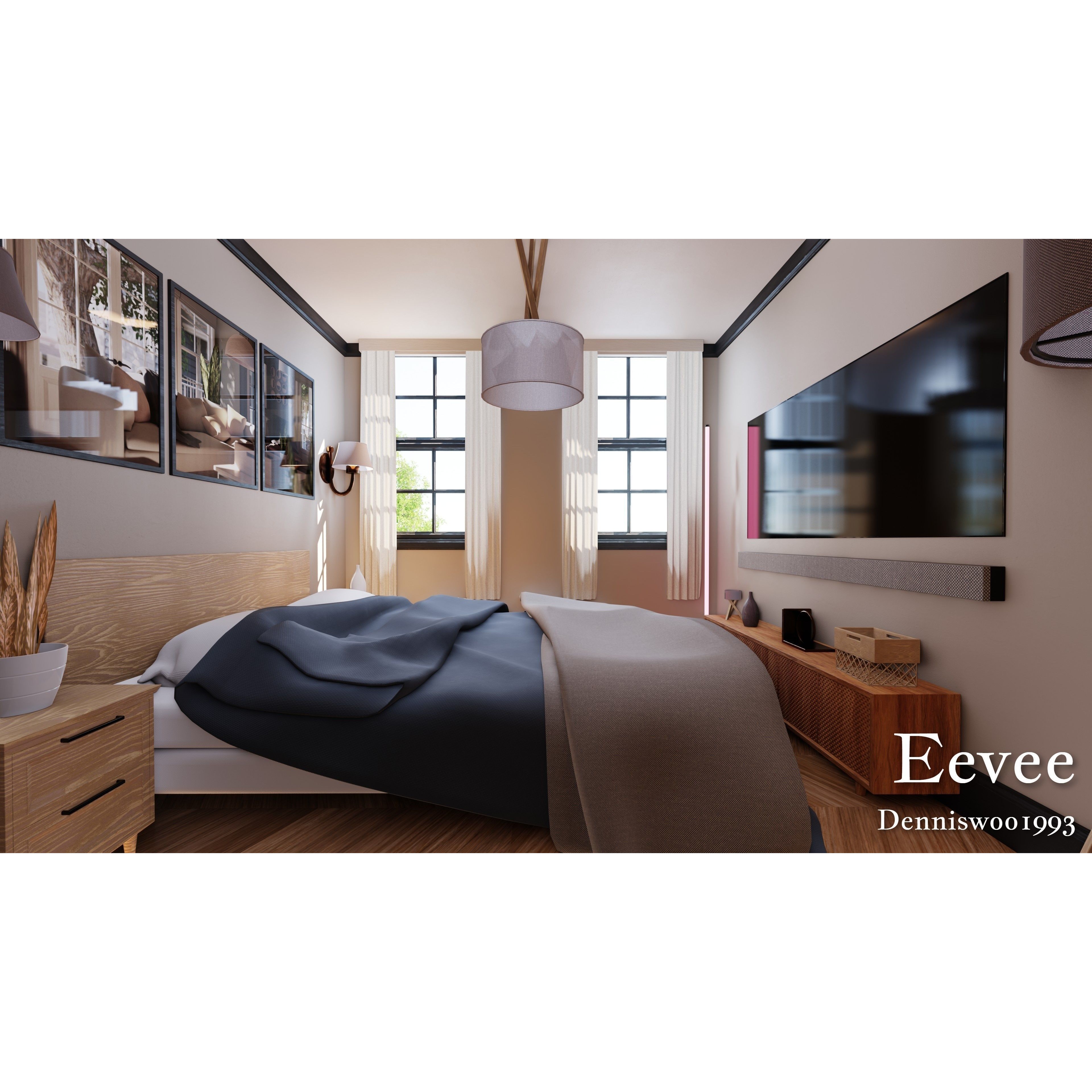 SHC Modular Classic American House - Low-Poly Game-Ready 3D Model - View 41