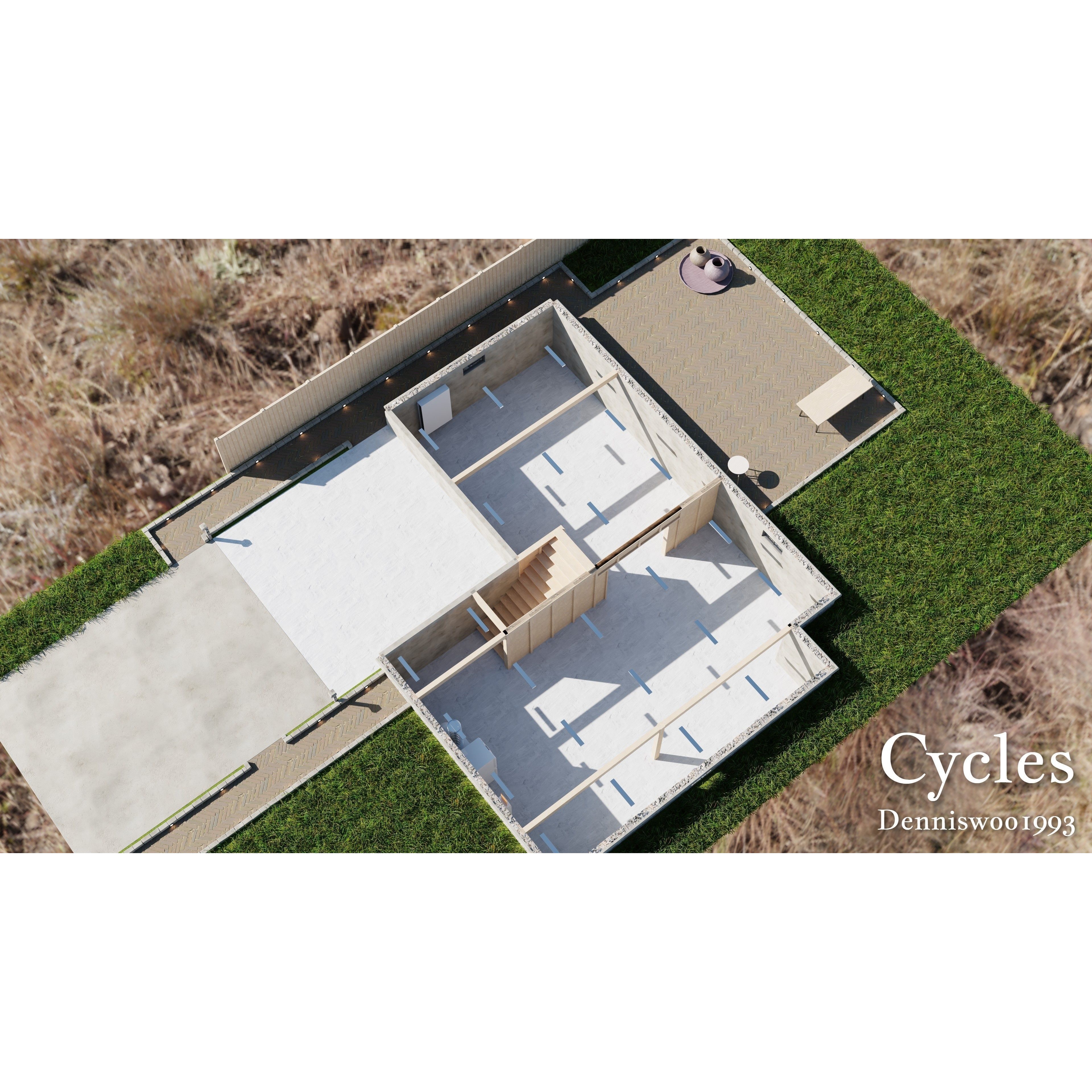 SHC Modular Classic American House - Low-Poly Game-Ready 3D Model - View 5