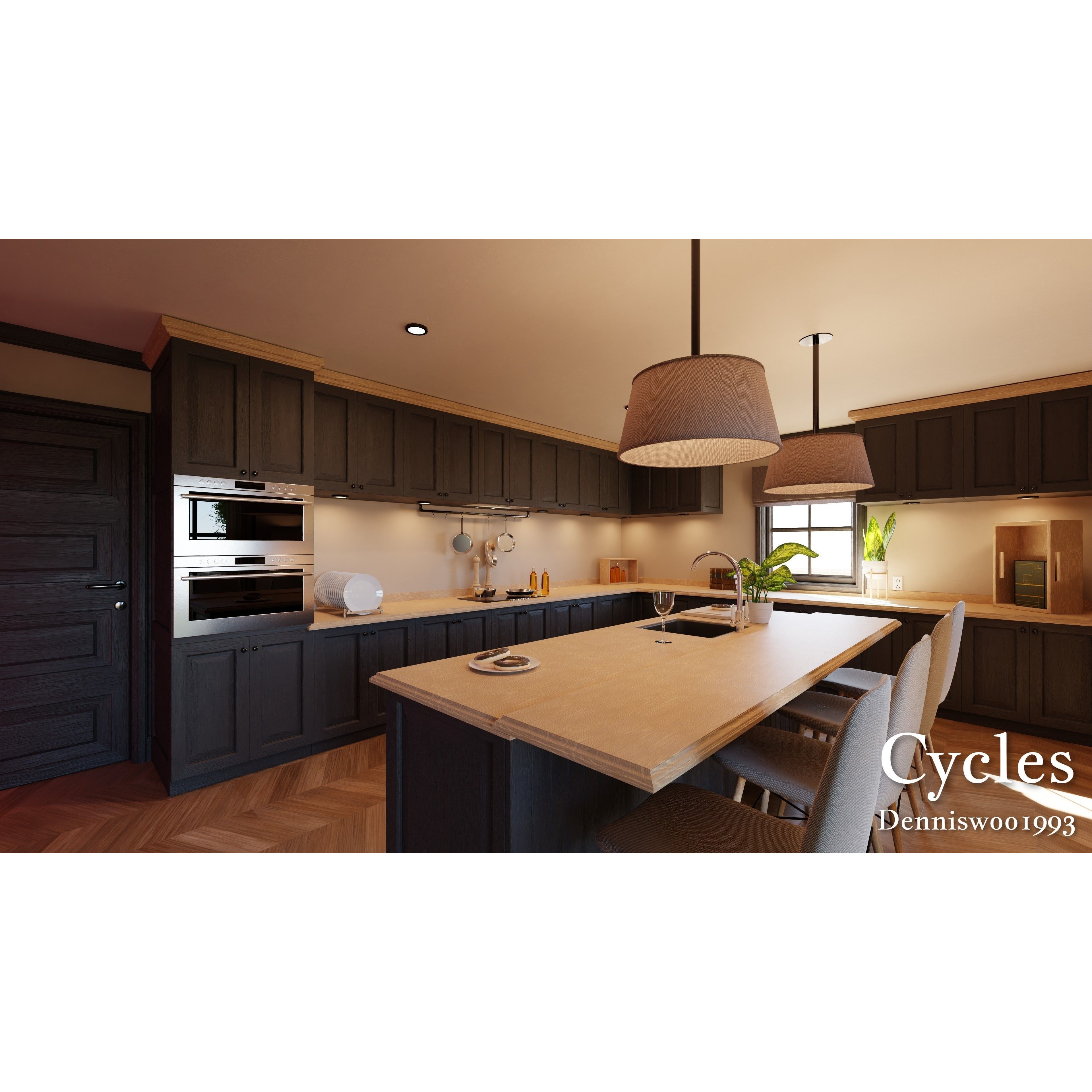 SHC Modular Classic American House - Low-Poly Game-Ready 3D Model - View 8