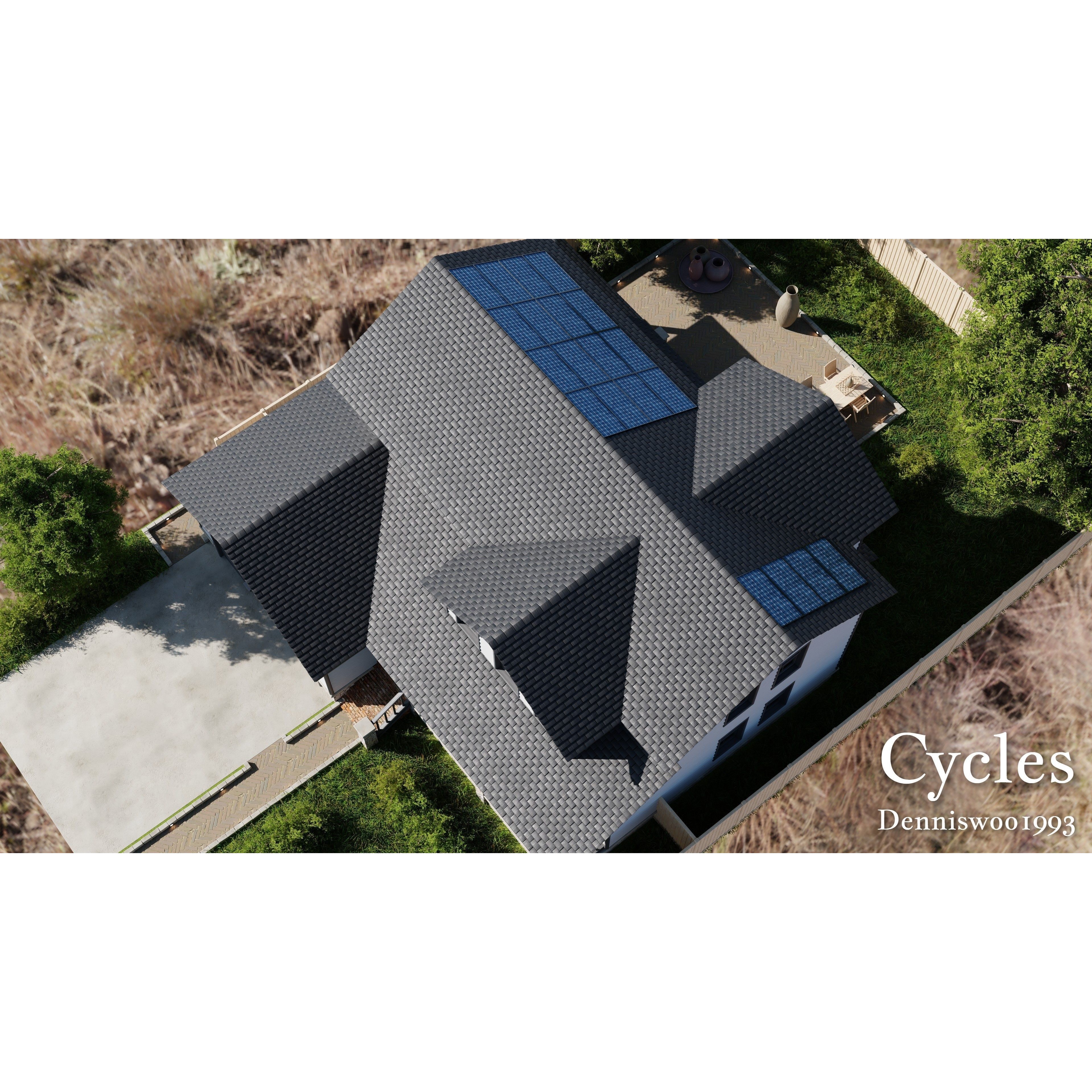 SHC Modular Classic American House - Low-Poly Game-Ready 3D Model - View 9