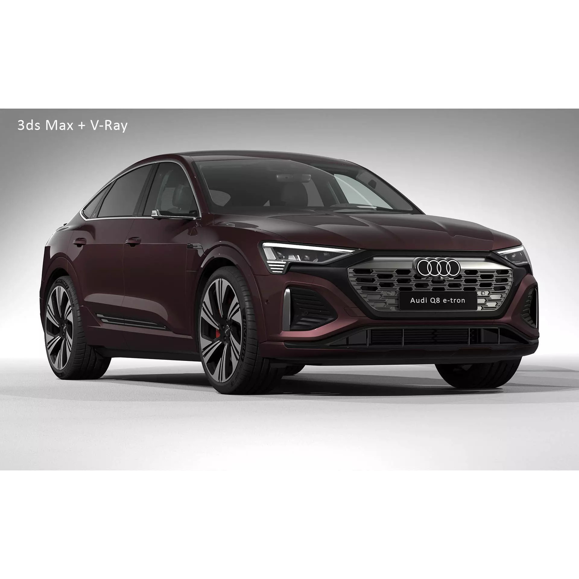 2024 Audi Q8 Sportback e-tron quattro - Game-Ready 3D Model - View 26