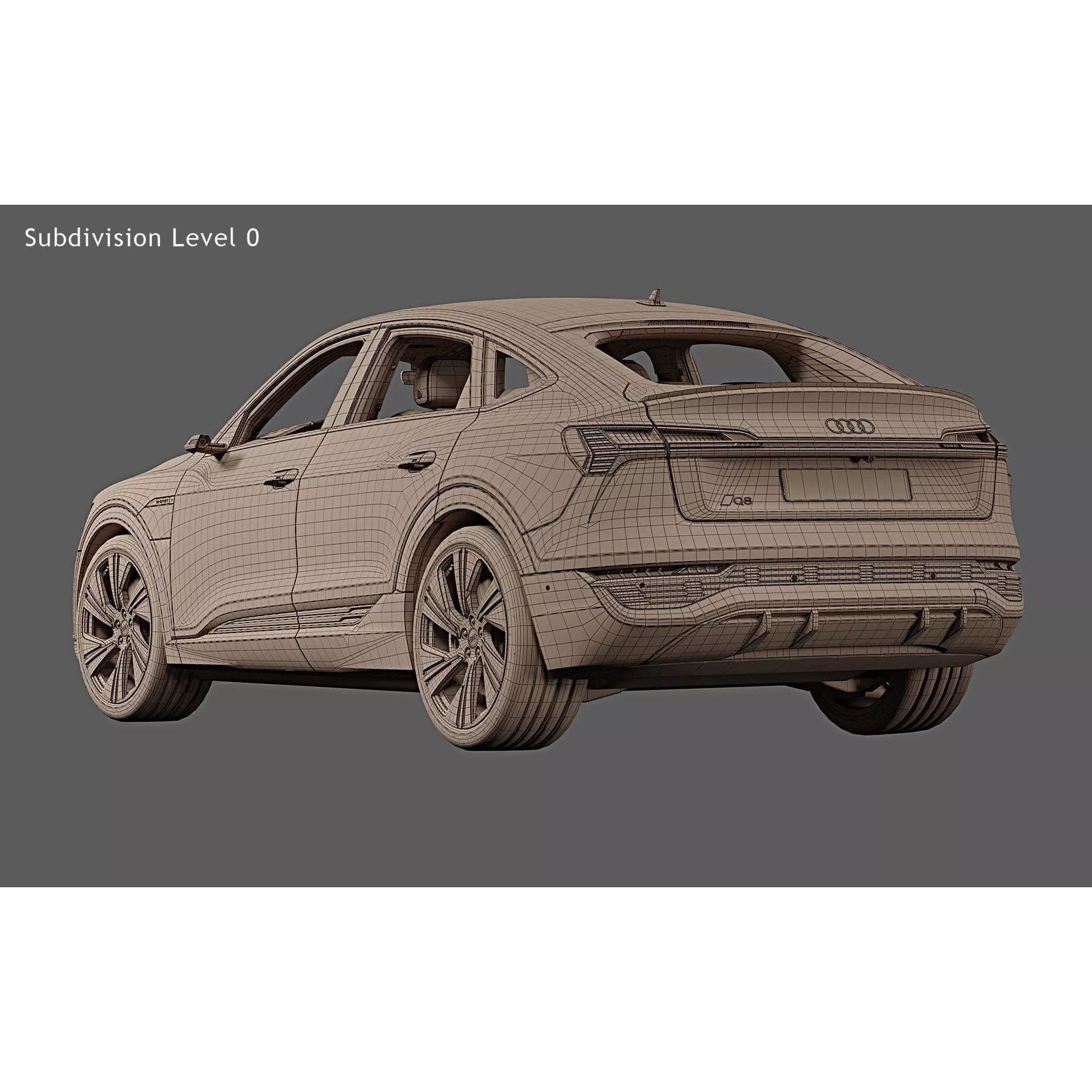 2024 Audi Q8 Sportback e-tron quattro - Game-Ready 3D Model - View 28