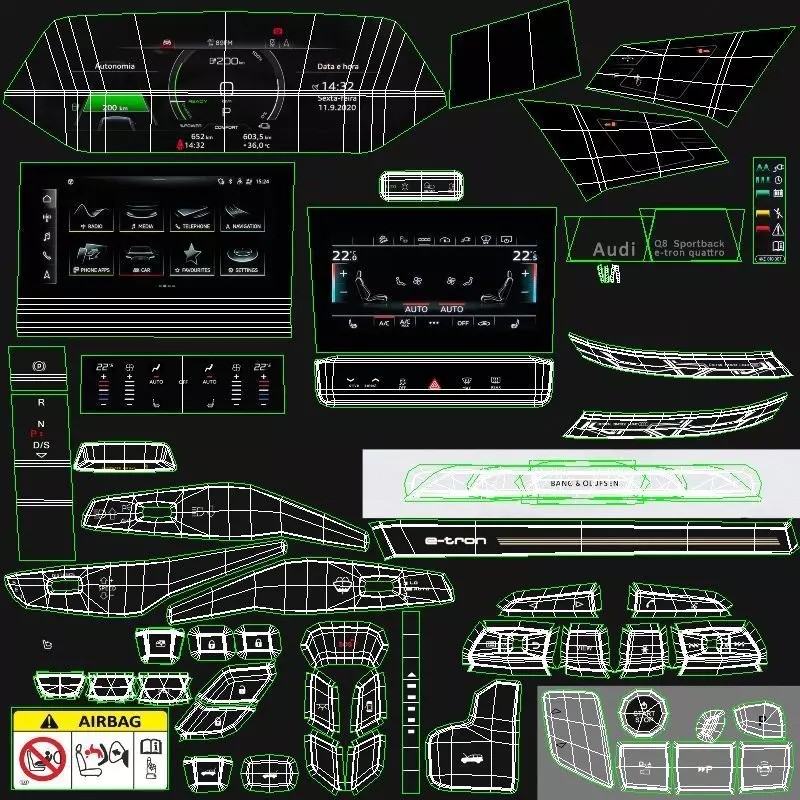 2024 Audi Q8 Sportback e-tron quattro - Game-Ready 3D Model - View 31