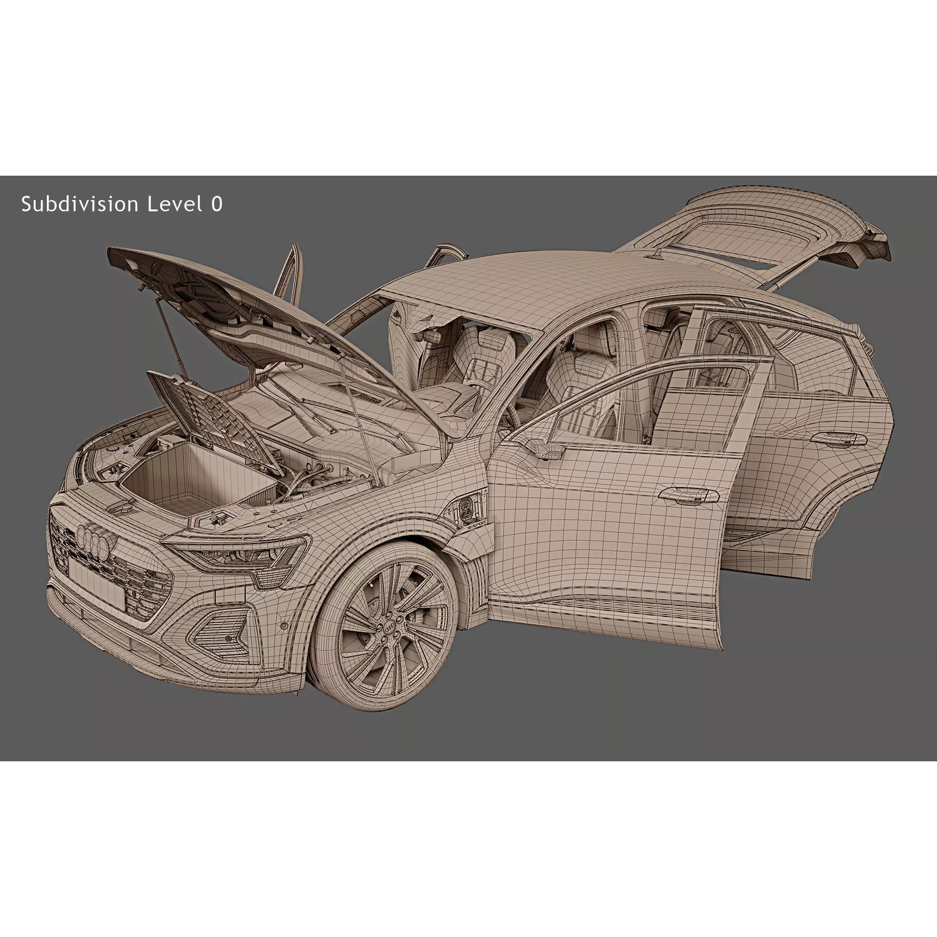 2024 Audi Q8 Sportback e-tron quattro - Game-Ready 3D Model - View 32