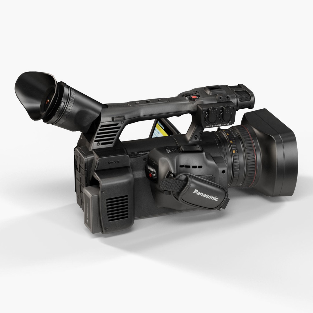Panasonic AG-AC160A 3D Model – Low Poly Professional Camcorder, FBX, OBJ - View 13