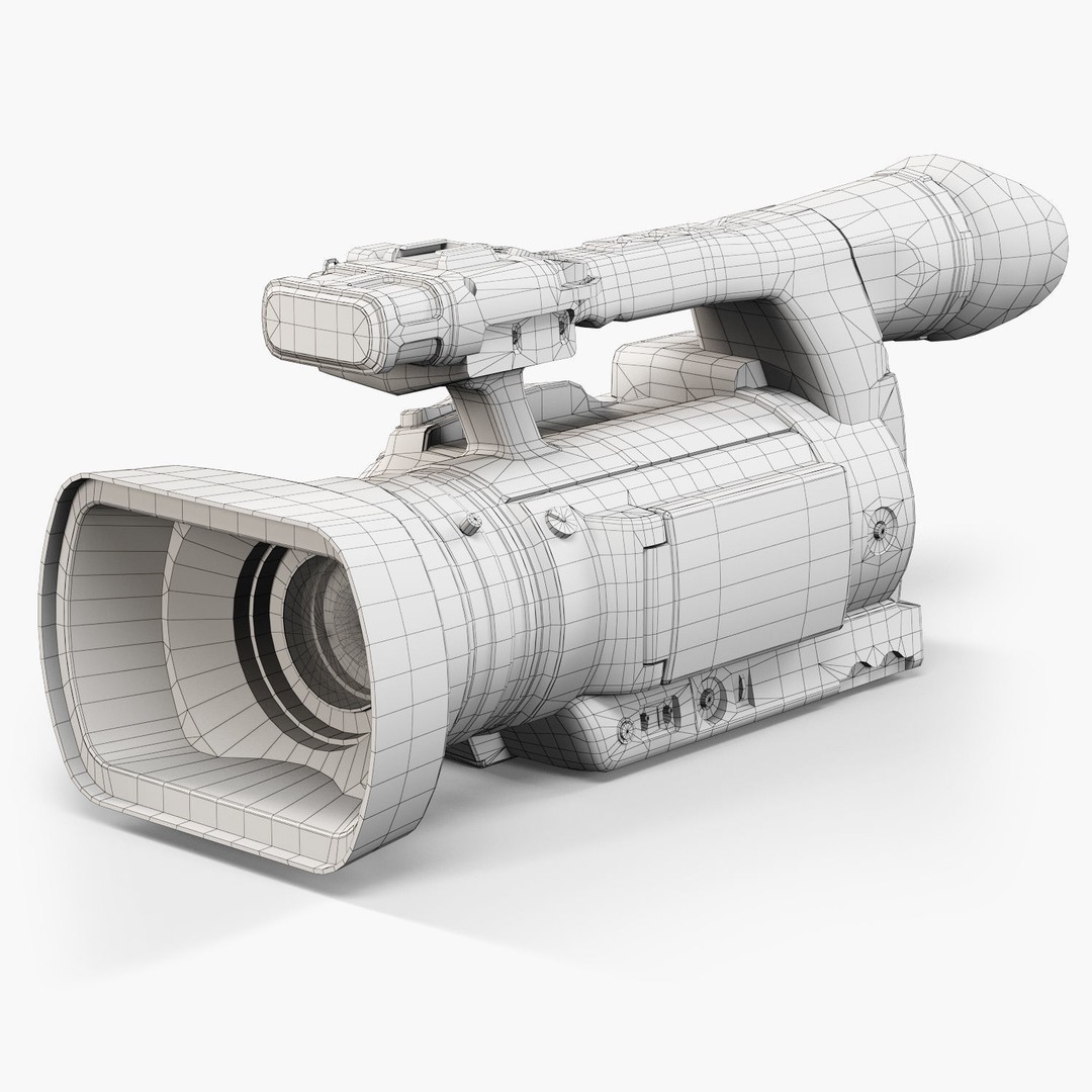 Panasonic AG-AC160A 3D Model – Low Poly Professional Camcorder, FBX, OBJ - View 17
