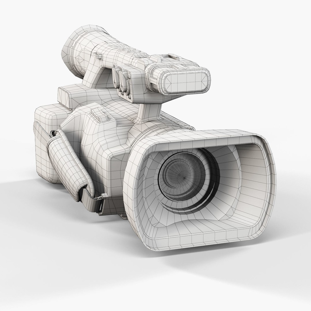 Panasonic AG-AC160A 3D Model – Low Poly Professional Camcorder, FBX, OBJ - View 18