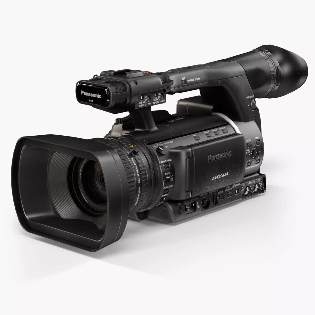Panasonic AG-AC160A 3D Model – Low Poly Professional Camcorder, FBX, OBJ - View 2