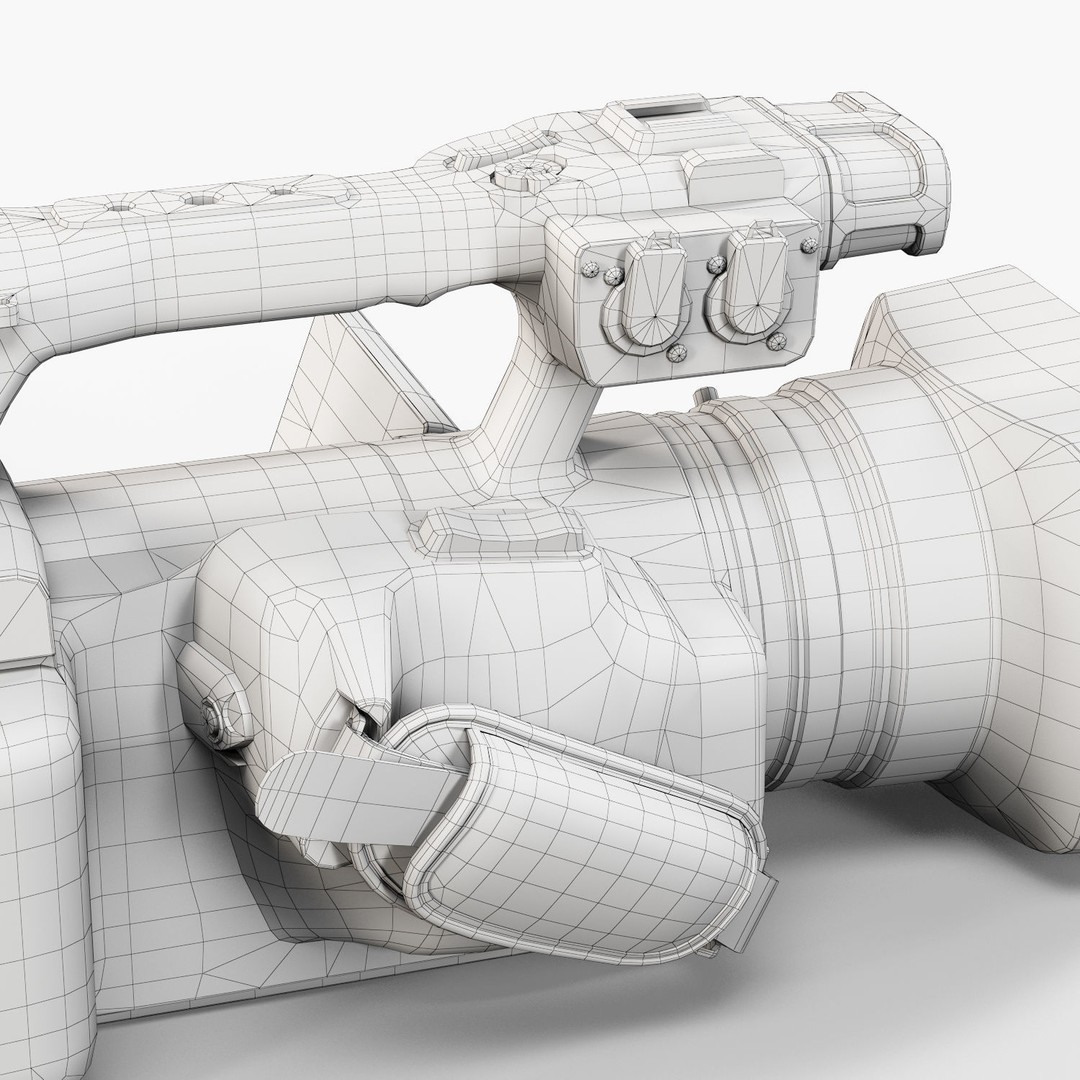 Panasonic AG-AC160A 3D Model – Low Poly Professional Camcorder, FBX, OBJ - View 20