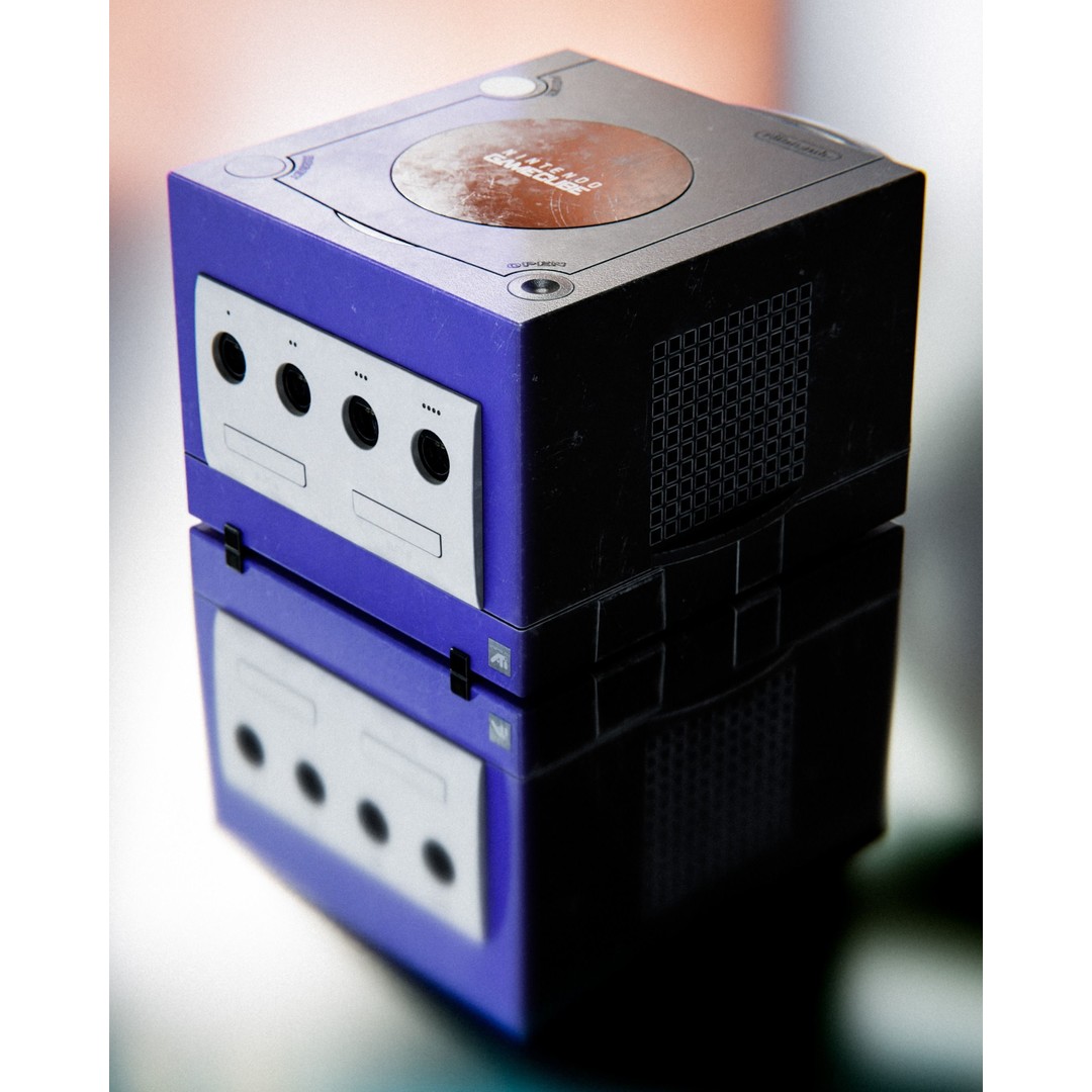 Nintendo GameCube Console 3D Model – Vintage Game Asset, FBX, OBJ