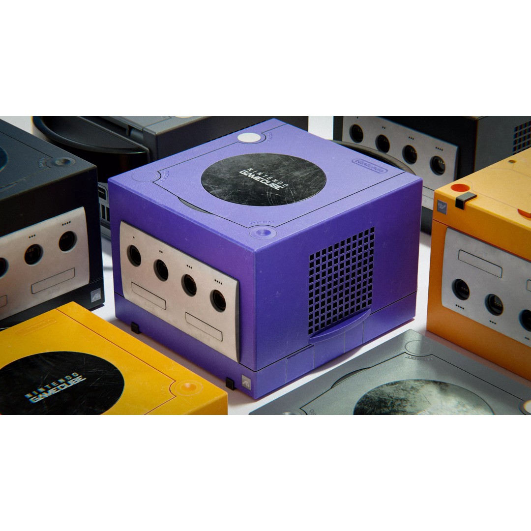 Nintendo GameCube Console 3D Model – Vintage Game Asset, FBX, OBJ - View 2