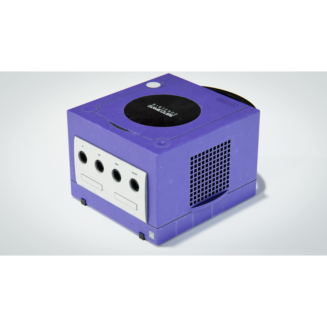 Nintendo GameCube Console 3D Model – Vintage Game Asset, FBX, OBJ - View 4