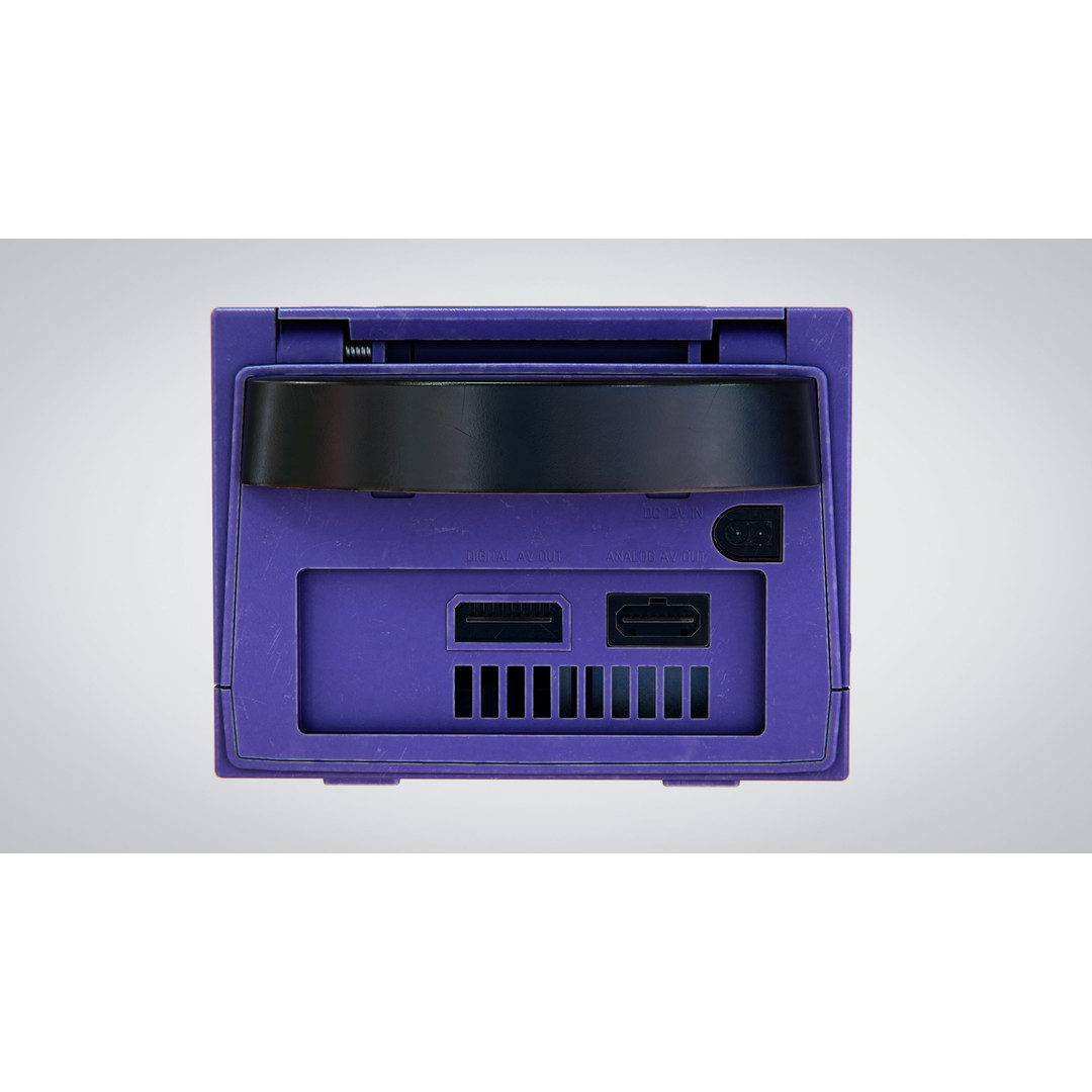 Nintendo GameCube Console 3D Model – Vintage Game Asset, FBX, OBJ - View 5