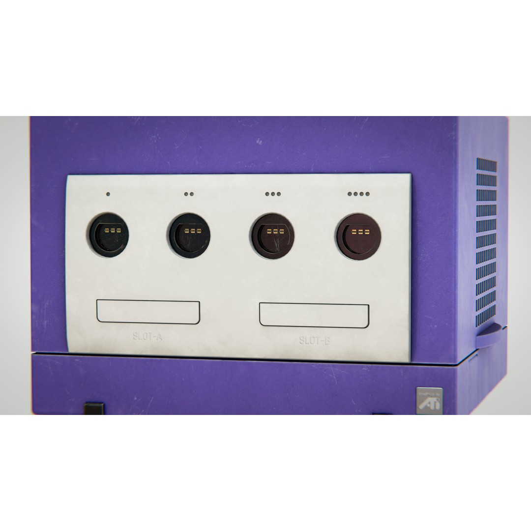 Nintendo GameCube Console 3D Model – Vintage Game Asset, FBX, OBJ - View 7
