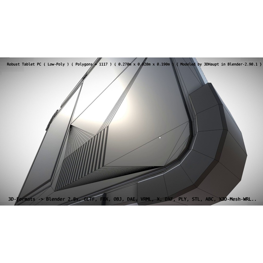Robust Tablet PC 3D Model – Low Poly PBR Portable Device, FBX - View 102