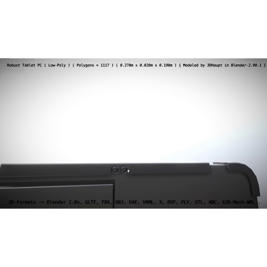 Robust Tablet PC 3D Model – Low Poly PBR Portable Device, FBX - View 105