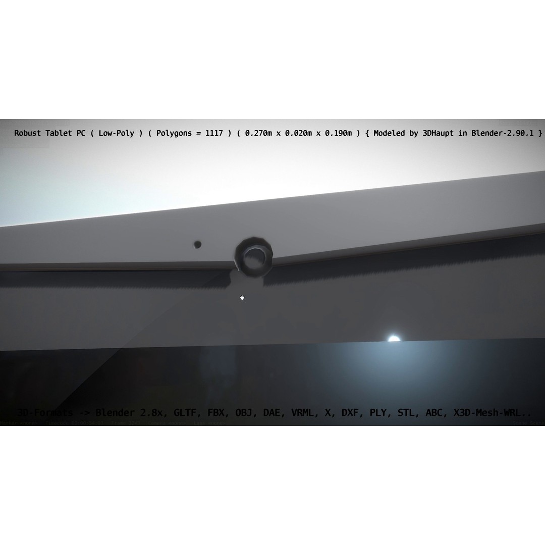 Robust Tablet PC 3D Model – Low Poly PBR Portable Device, FBX - View 112
