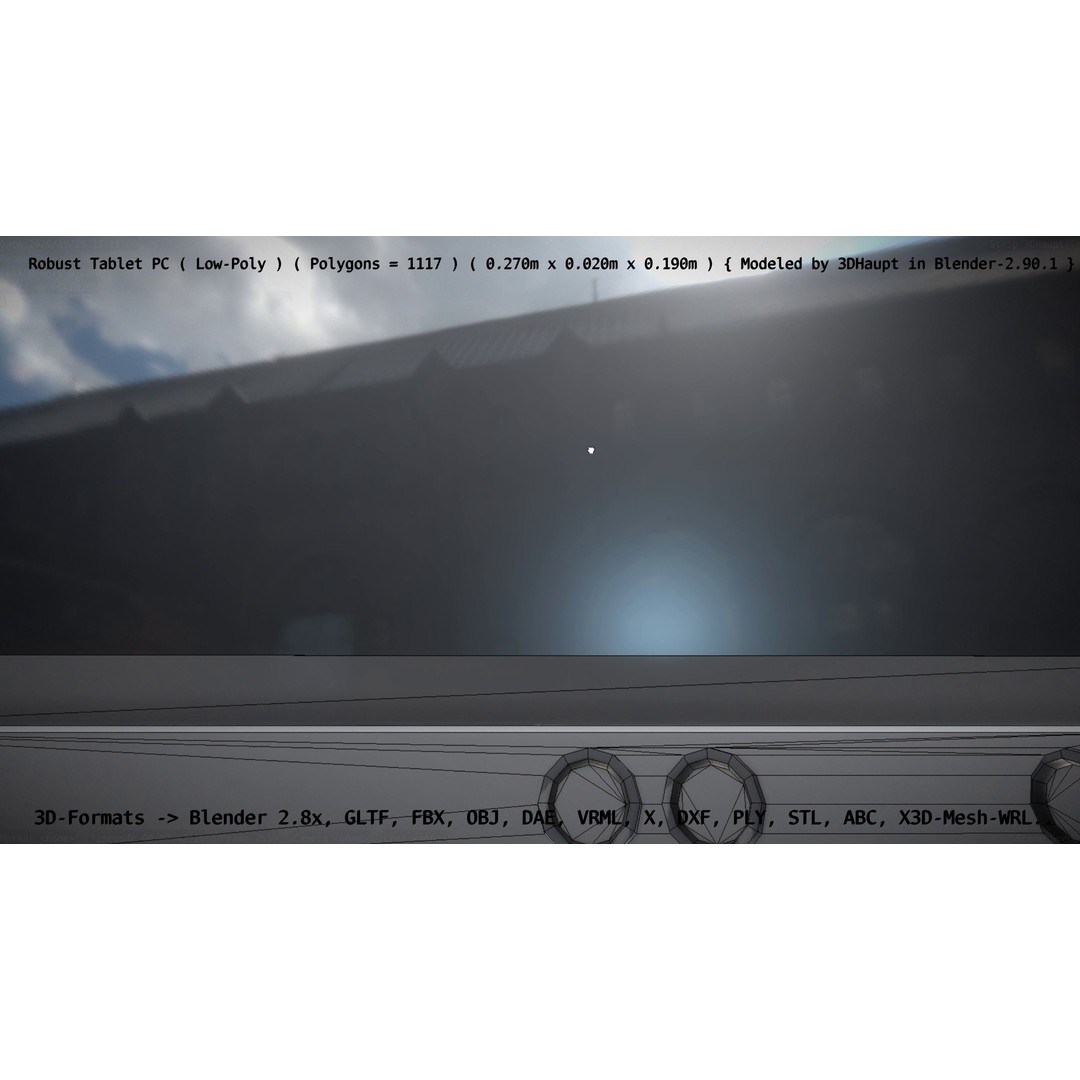Robust Tablet PC 3D Model – Low Poly PBR Portable Device, FBX - View 113