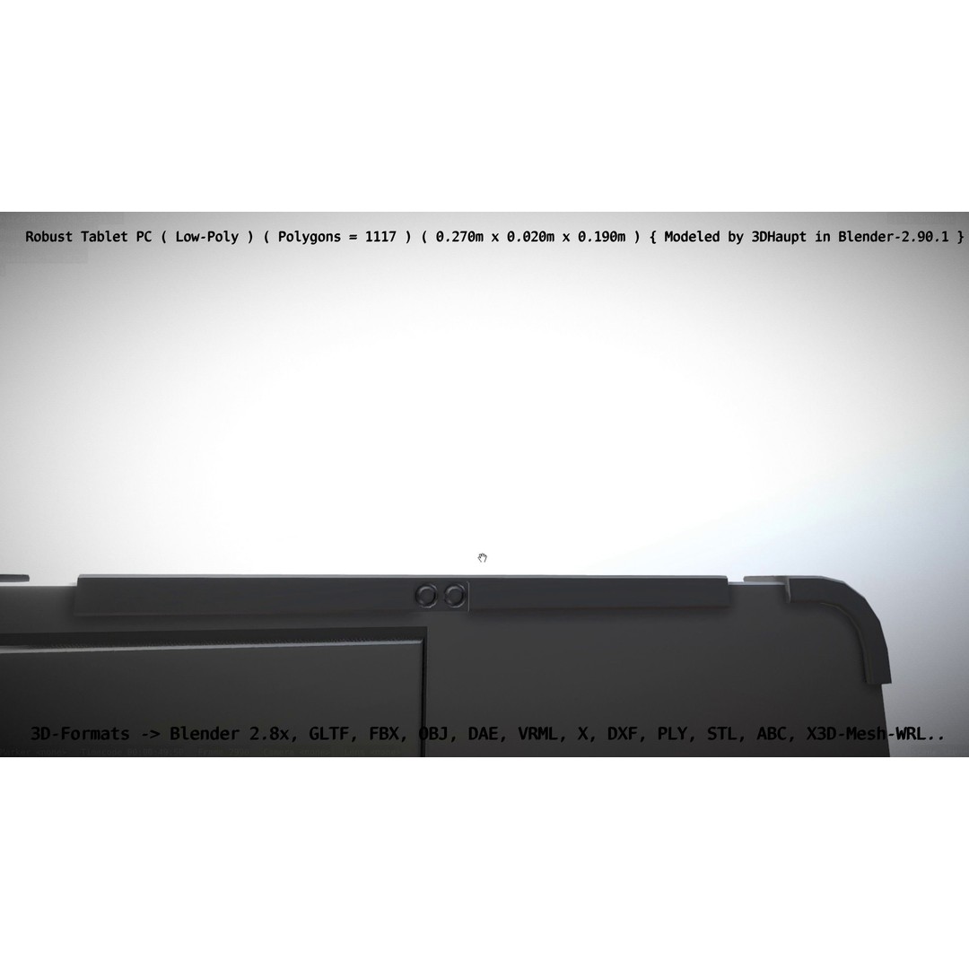 Robust Tablet PC 3D Model – Low Poly PBR Portable Device, FBX - View 116
