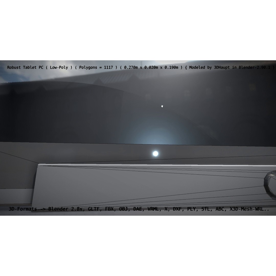 Robust Tablet PC 3D Model – Low Poly PBR Portable Device, FBX - View 128