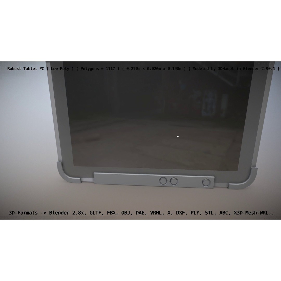 Robust Tablet PC 3D Model – Low Poly PBR Portable Device, FBX - View 129