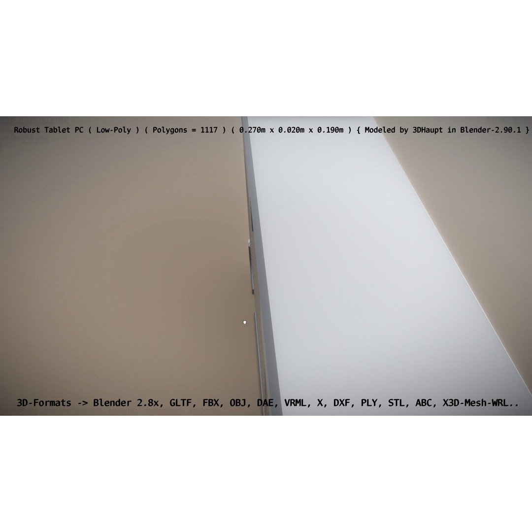 Robust Tablet PC 3D Model – Low Poly PBR Portable Device, FBX - View 131