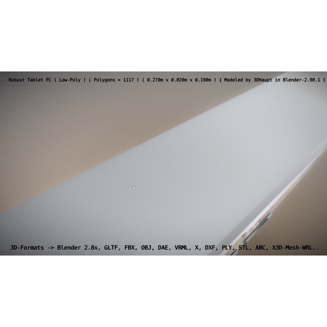 Robust Tablet PC 3D Model – Low Poly PBR Portable Device, FBX - View 136