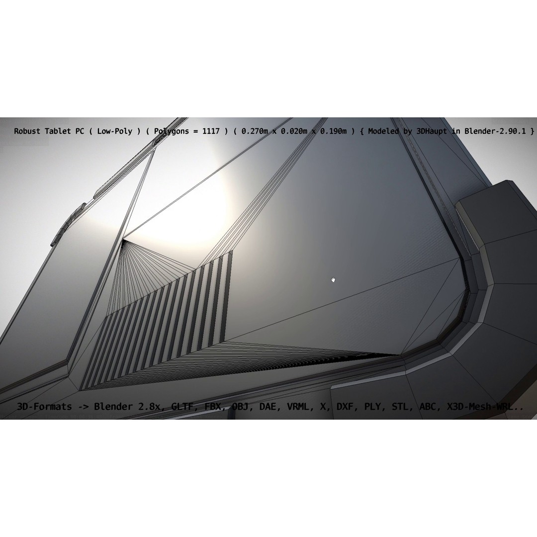 Robust Tablet PC 3D Model – Low Poly PBR Portable Device, FBX - View 149