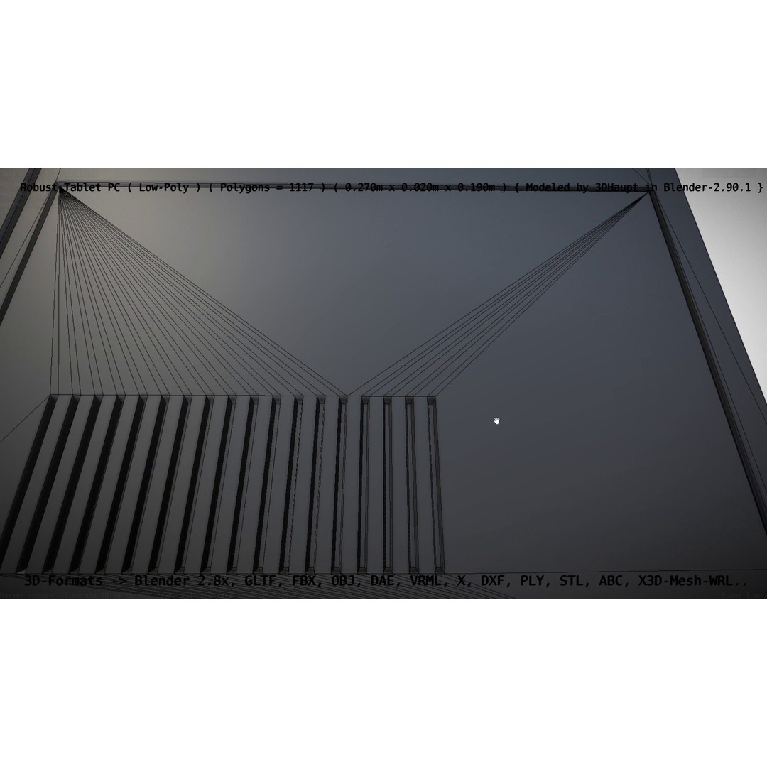 Robust Tablet PC 3D Model – Low Poly PBR Portable Device, FBX - View 19