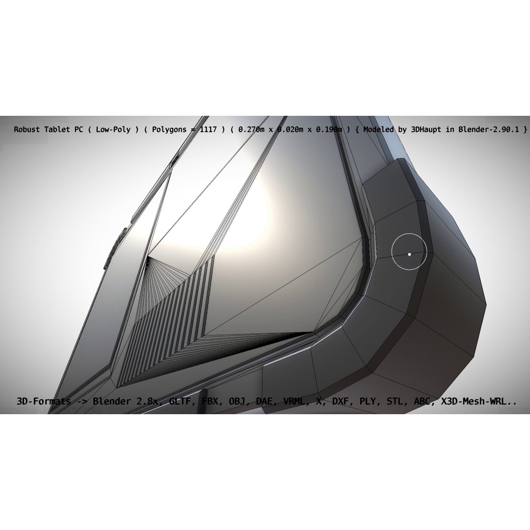 Robust Tablet PC 3D Model – Low Poly PBR Portable Device, FBX - View 20