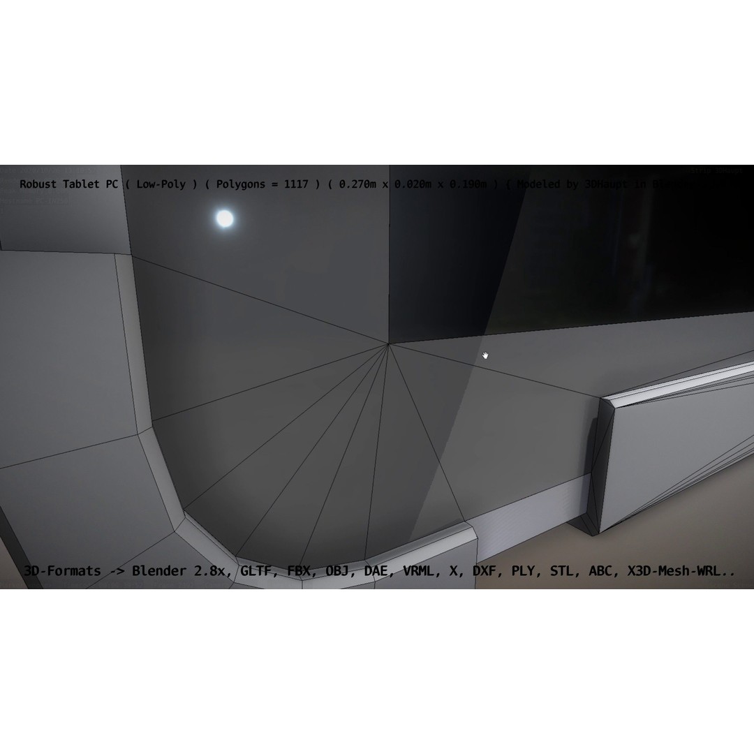 Robust Tablet PC 3D Model – Low Poly PBR Portable Device, FBX - View 23