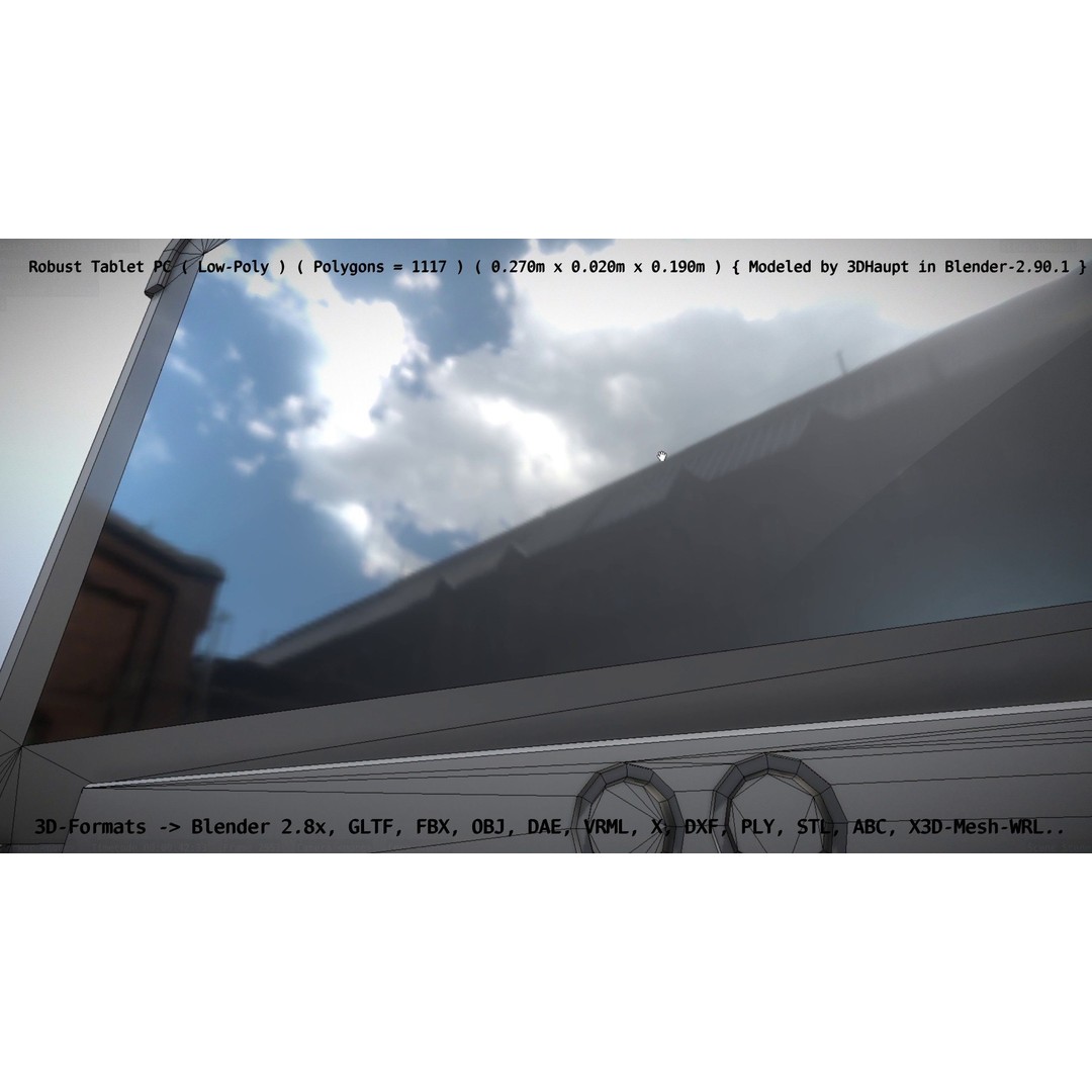 Robust Tablet PC 3D Model – Low Poly PBR Portable Device, FBX - View 25