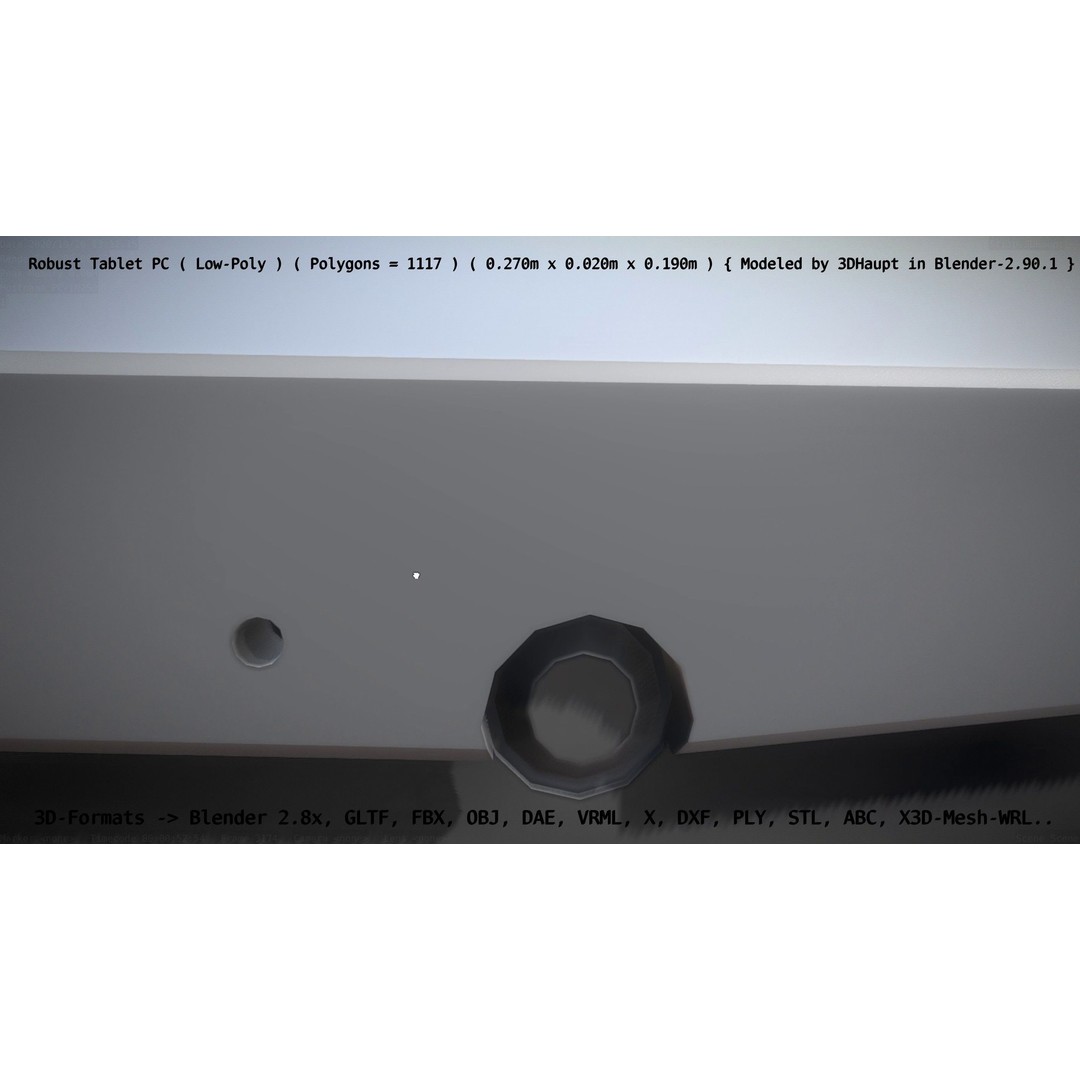 Robust Tablet PC 3D Model – Low Poly PBR Portable Device, FBX - View 27