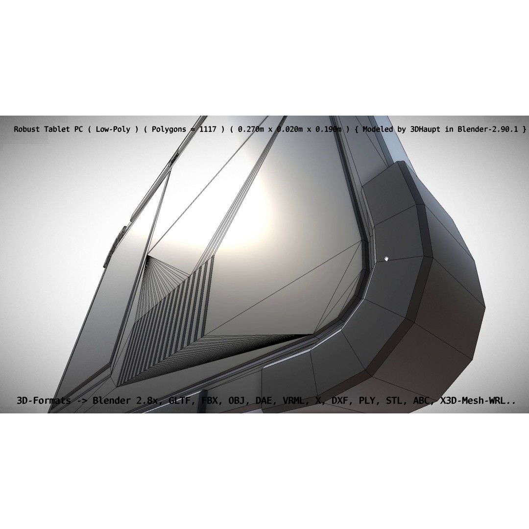 Robust Tablet PC 3D Model – Low Poly PBR Portable Device, FBX - View 47