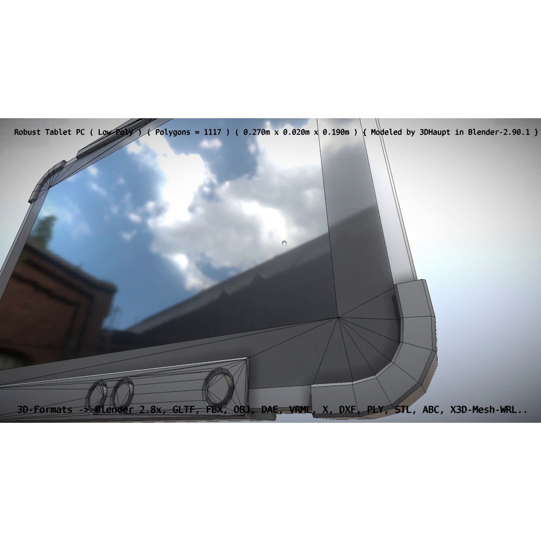 Robust Tablet PC 3D Model – Low Poly PBR Portable Device, FBX - View 49