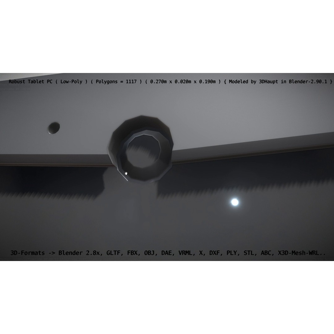 Robust Tablet PC 3D Model – Low Poly PBR Portable Device, FBX - View 56