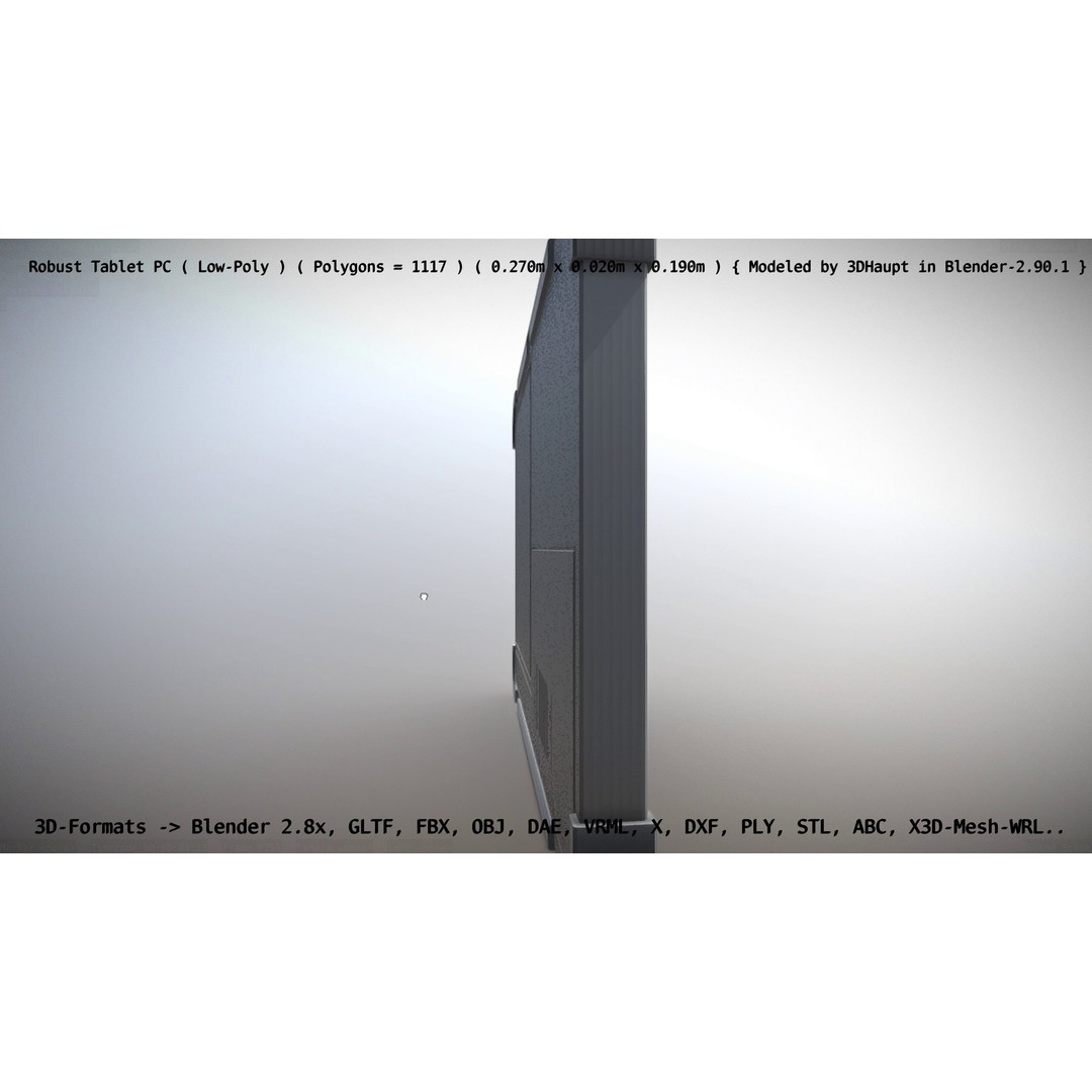 Robust Tablet PC 3D Model – Low Poly PBR Portable Device, FBX - View 62